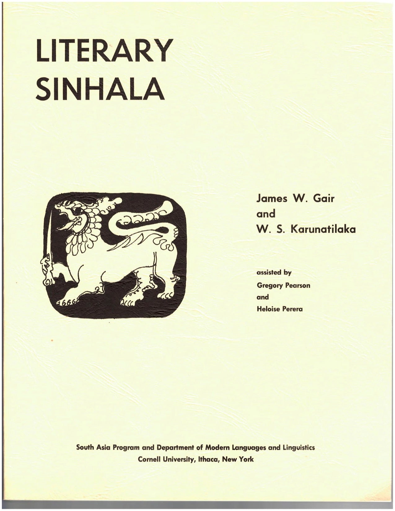 Sinhala - Literary Sinhala – LRC Sales Sinhala - Literary Sinhala – LRC Sales